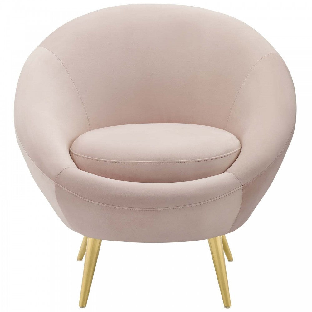 Circuit Performance Velvet Accent Chair, Pink
