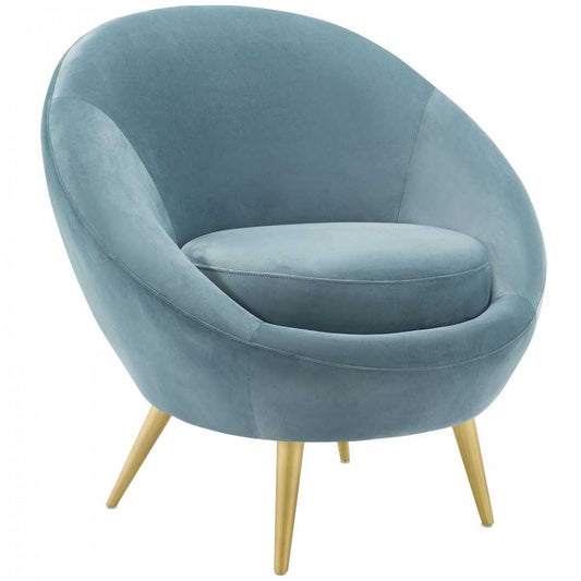 Circuit Performance Velvet Accent Chair, Light Blue
