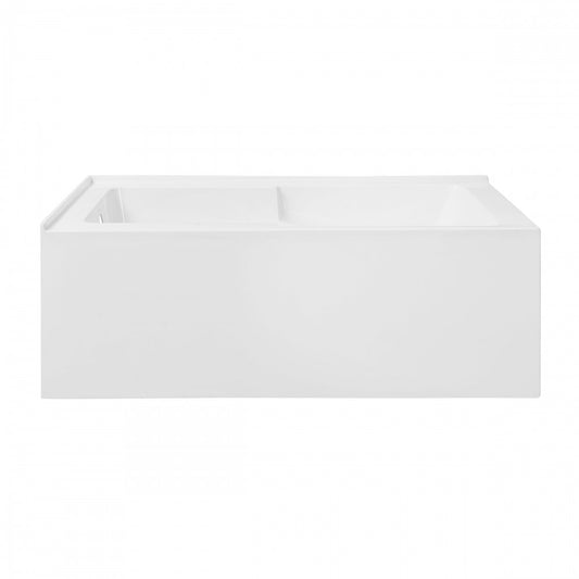 Claire 60" x 32" Left-Hand Drain Drain Alcove Tub with Corner Apron