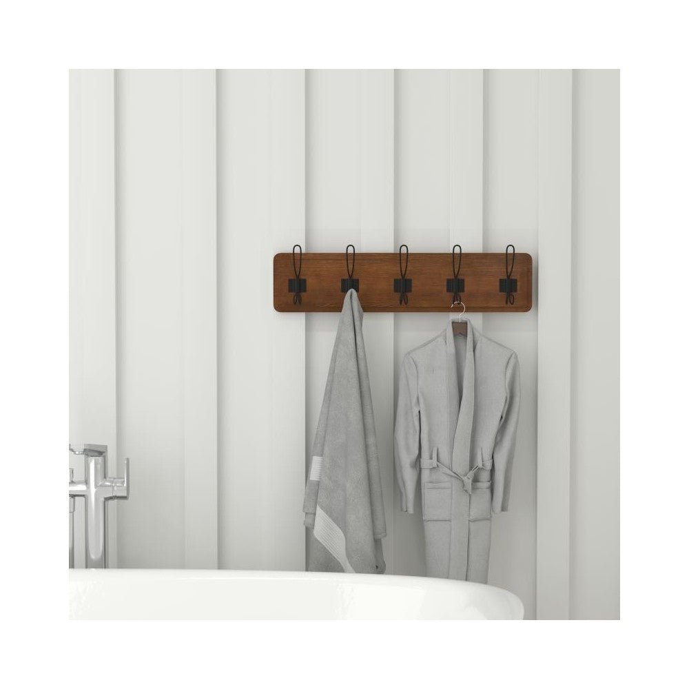 Classic Brown Wall Coat Rack