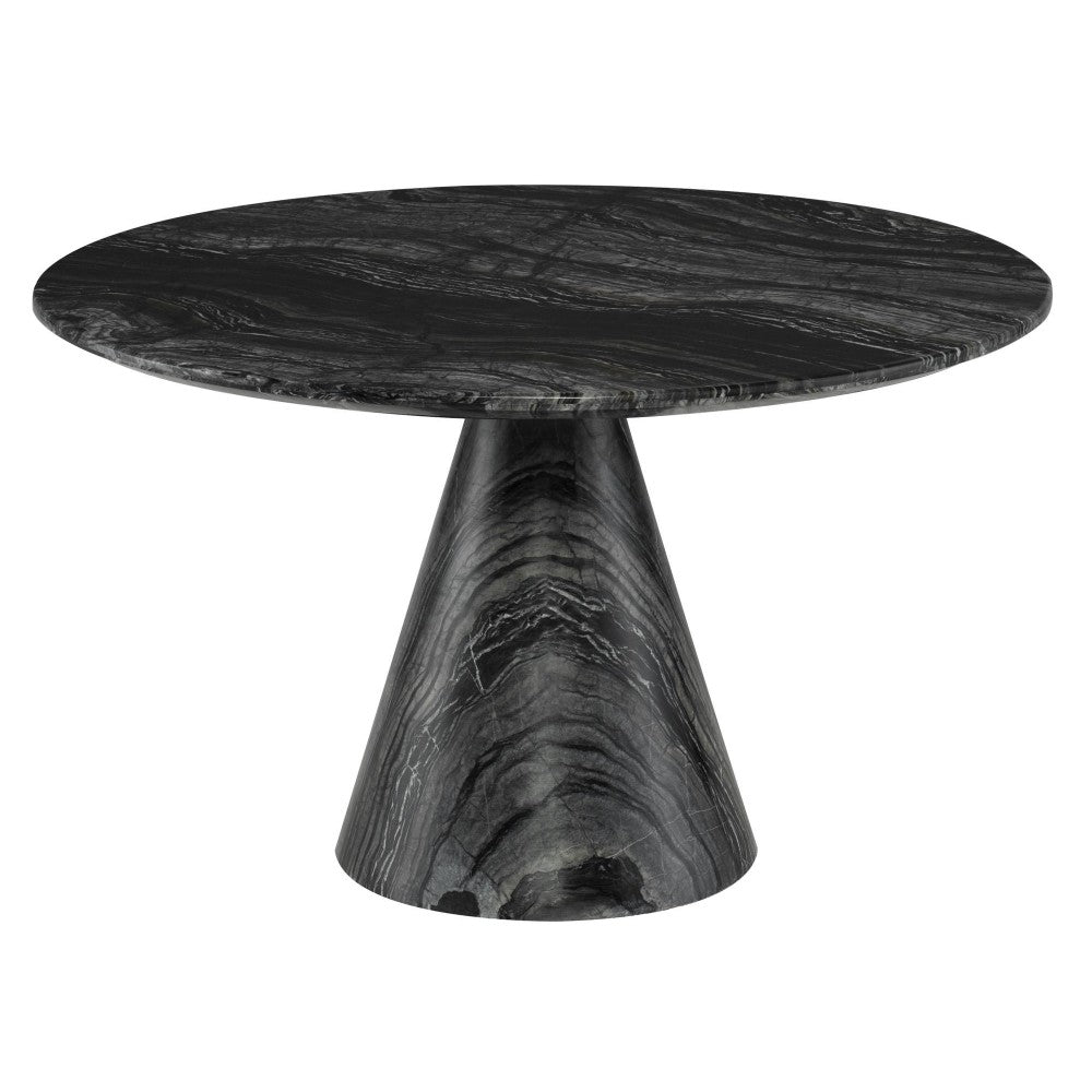 Claudio Black Wood Vein Stone Coffee Table, HGNA589