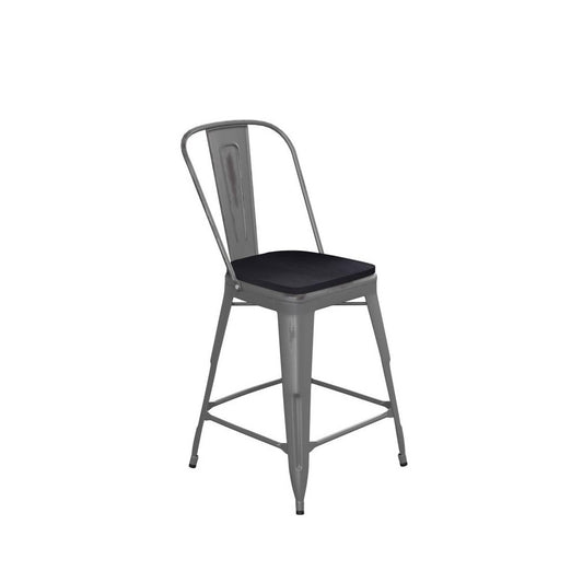 Clear Coat 24" Stool-BK Seat