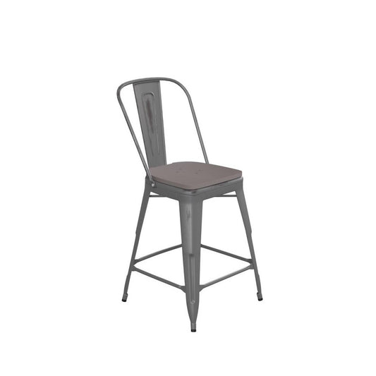 Clear Coat 24" Stool-Gray Seat