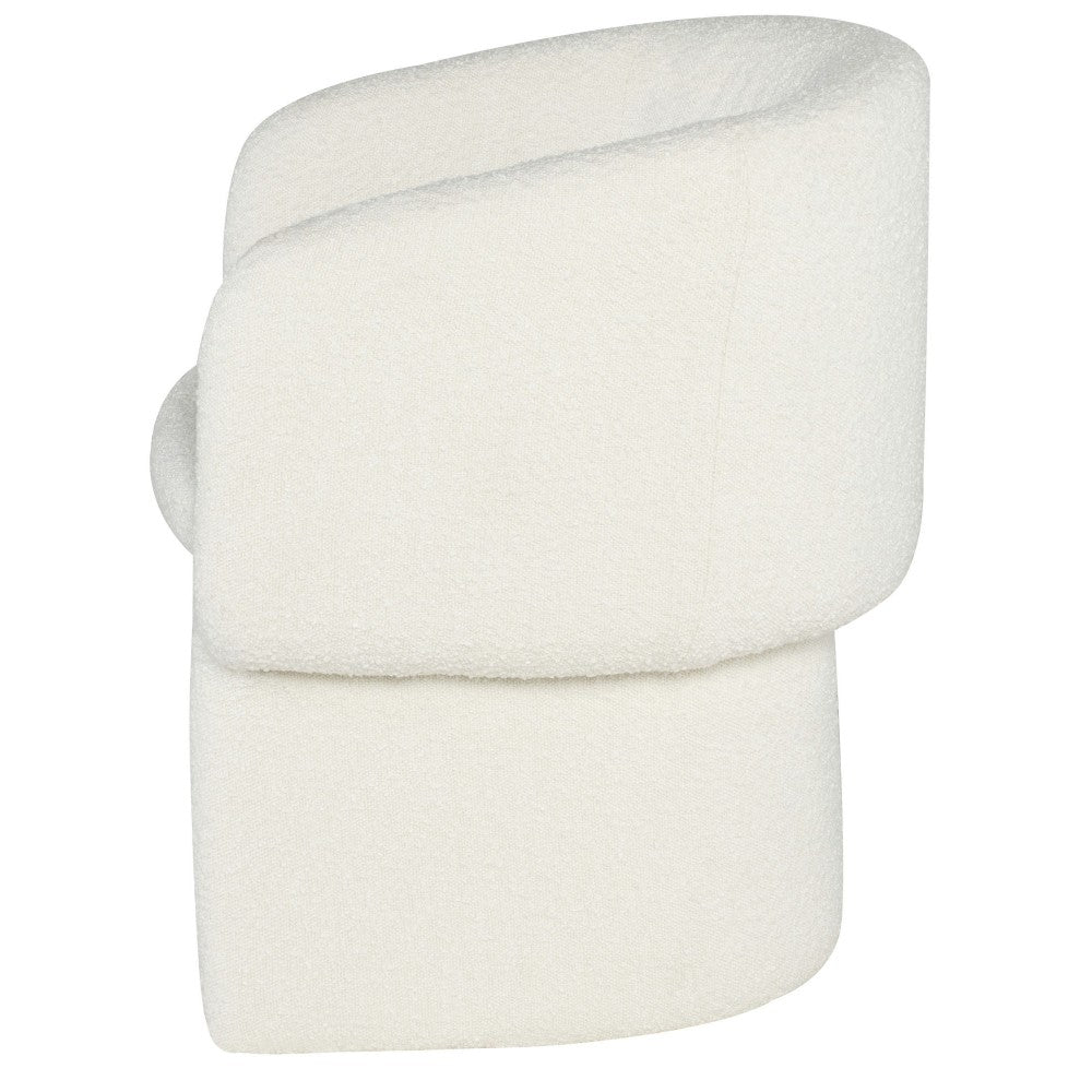 Clementine Buttermilk Boucle Fabric Dining Chair