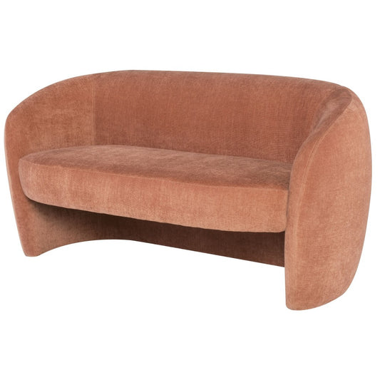 Clementine Nectarine Fabric Double Seat Sofa