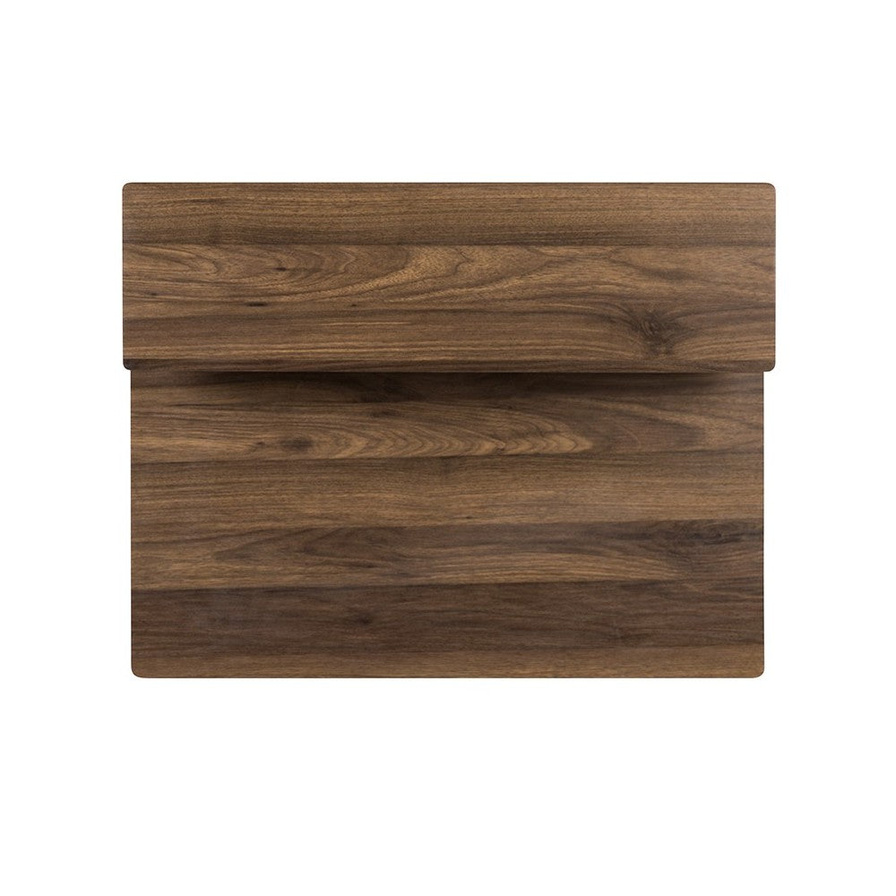 Clifton Rustic Walnut Computer Desk with Top and Lower Storage Shelves