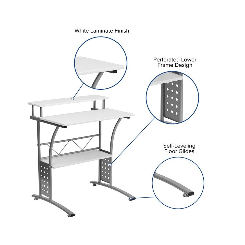 Clifton White Computer Desk