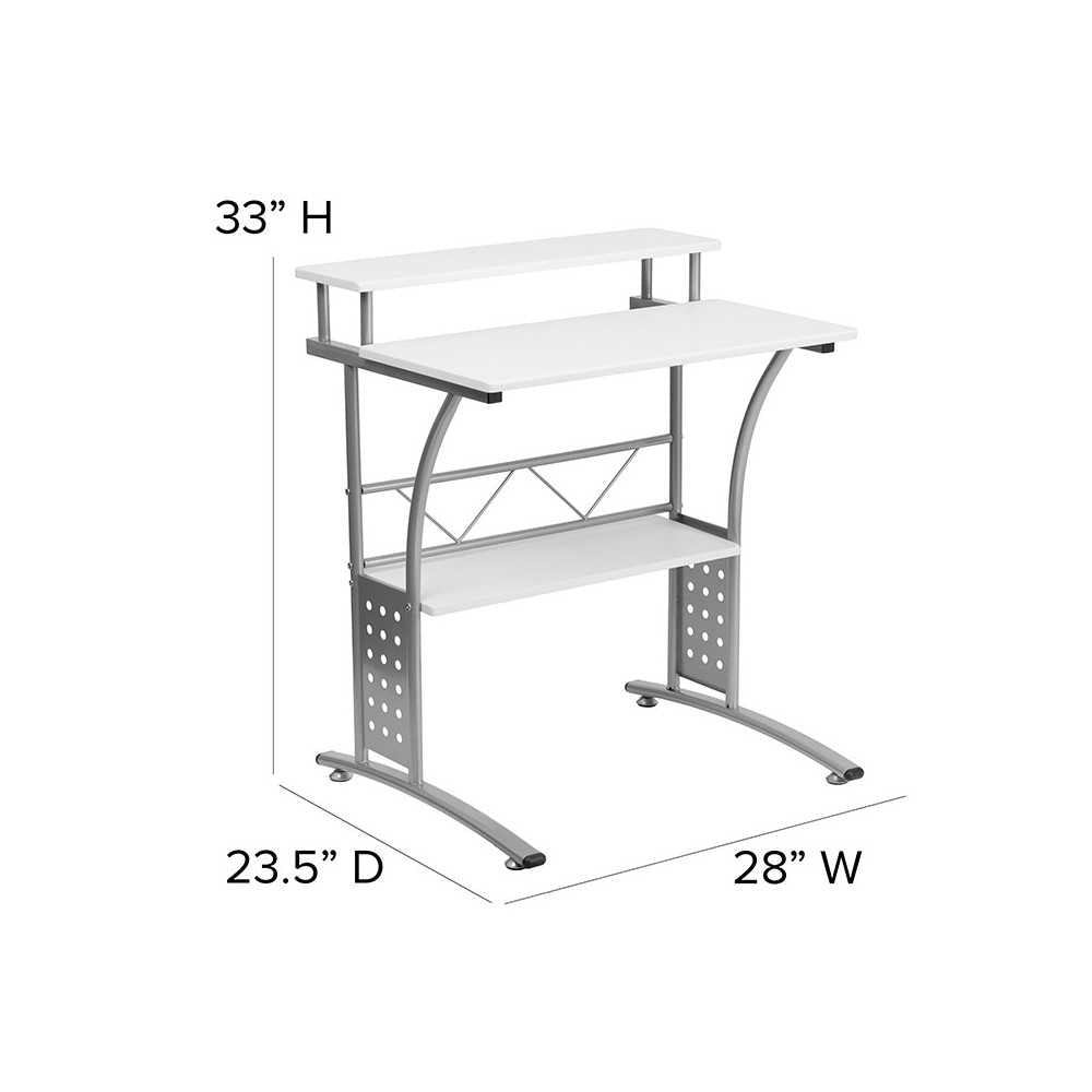 Clifton White Computer Desk