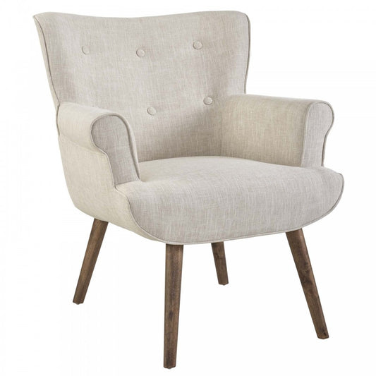 Cloud Upholstered Armchair, White, EEI-2941-BEI