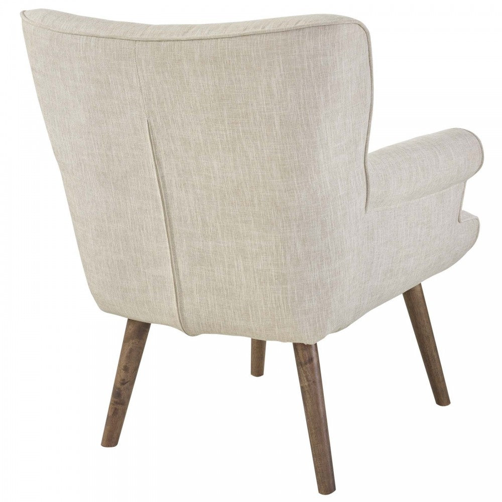 Cloud Upholstered Armchair, White, EEI-2941-BEI