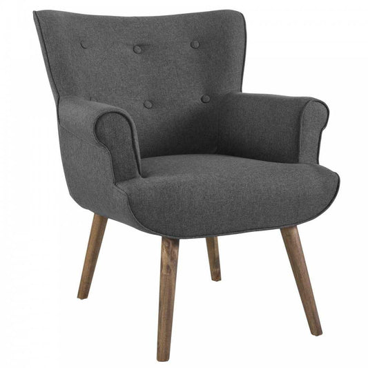 Cloud Upholstered Armchair, White, EEI-2941-GRY