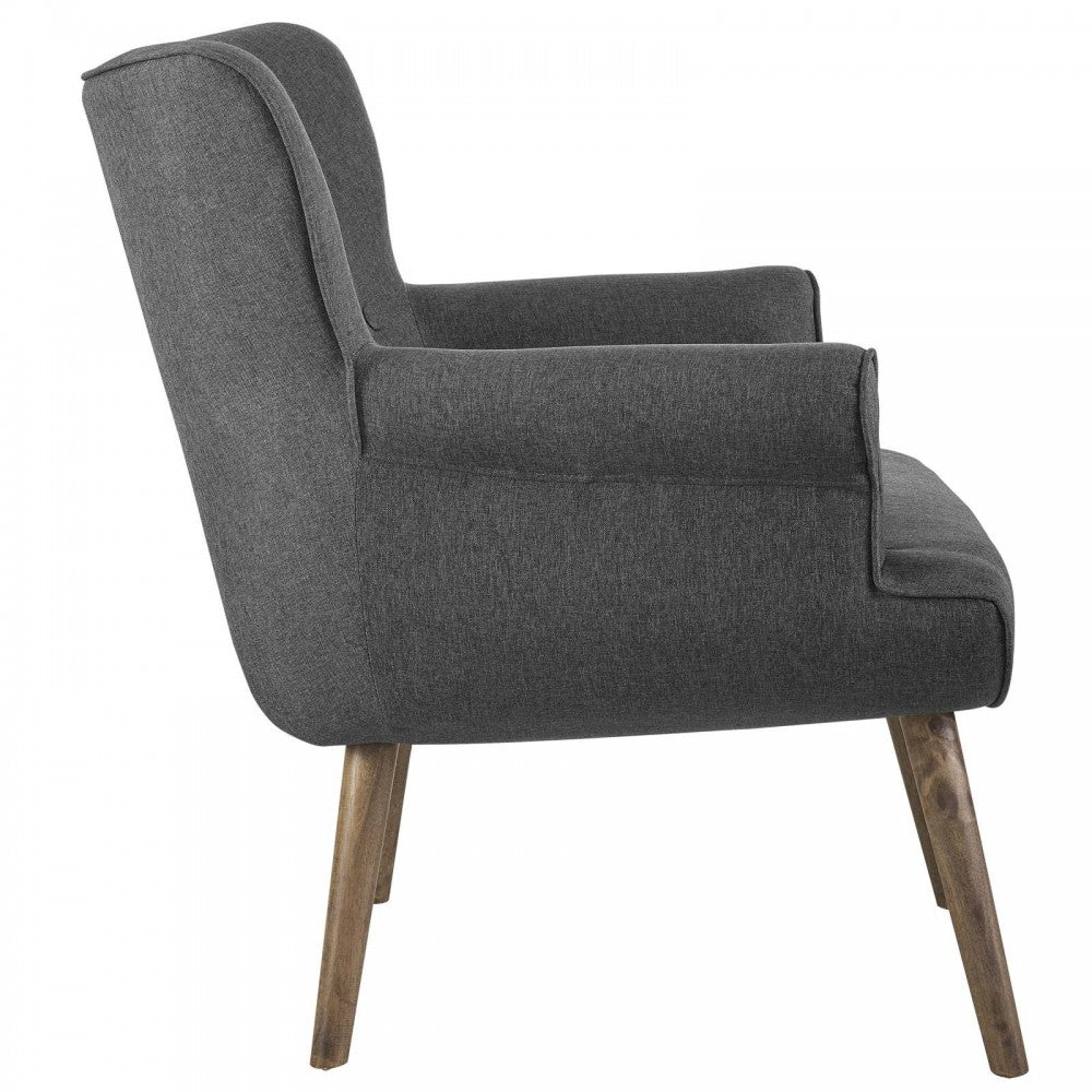 Cloud Upholstered Armchair, White, EEI-2941-GRY