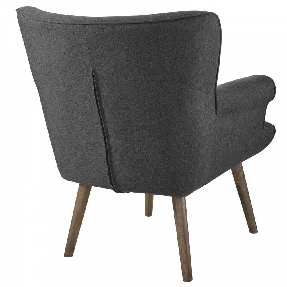 Cloud Upholstered Armchair, White, EEI-2941-GRY