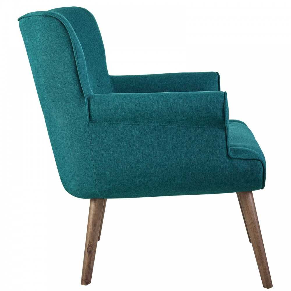 Cloud Upholstered Armchair, White, EEI-2941-TEA