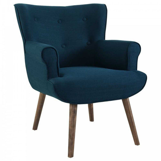 Cloud Upholstered Armchair, White, EEI-2941-AZU