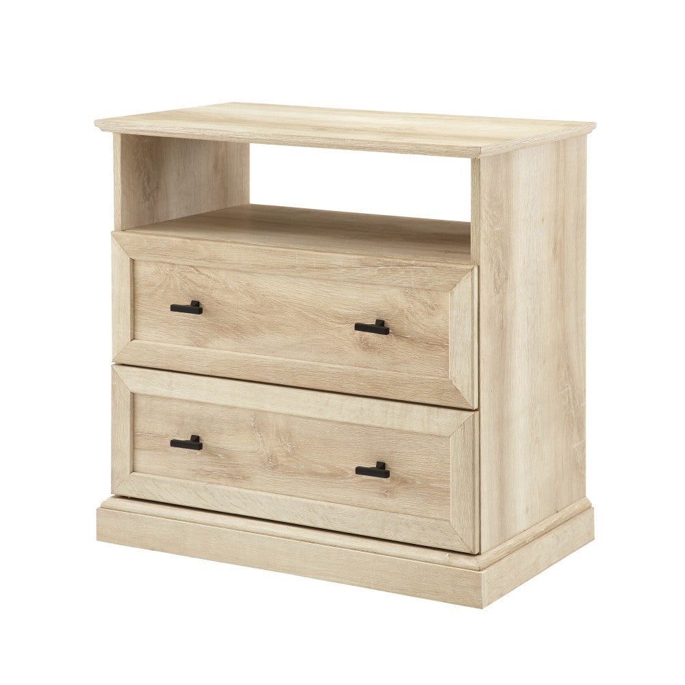 Clyde Classic 2 Drawer Nightstand - White Oak