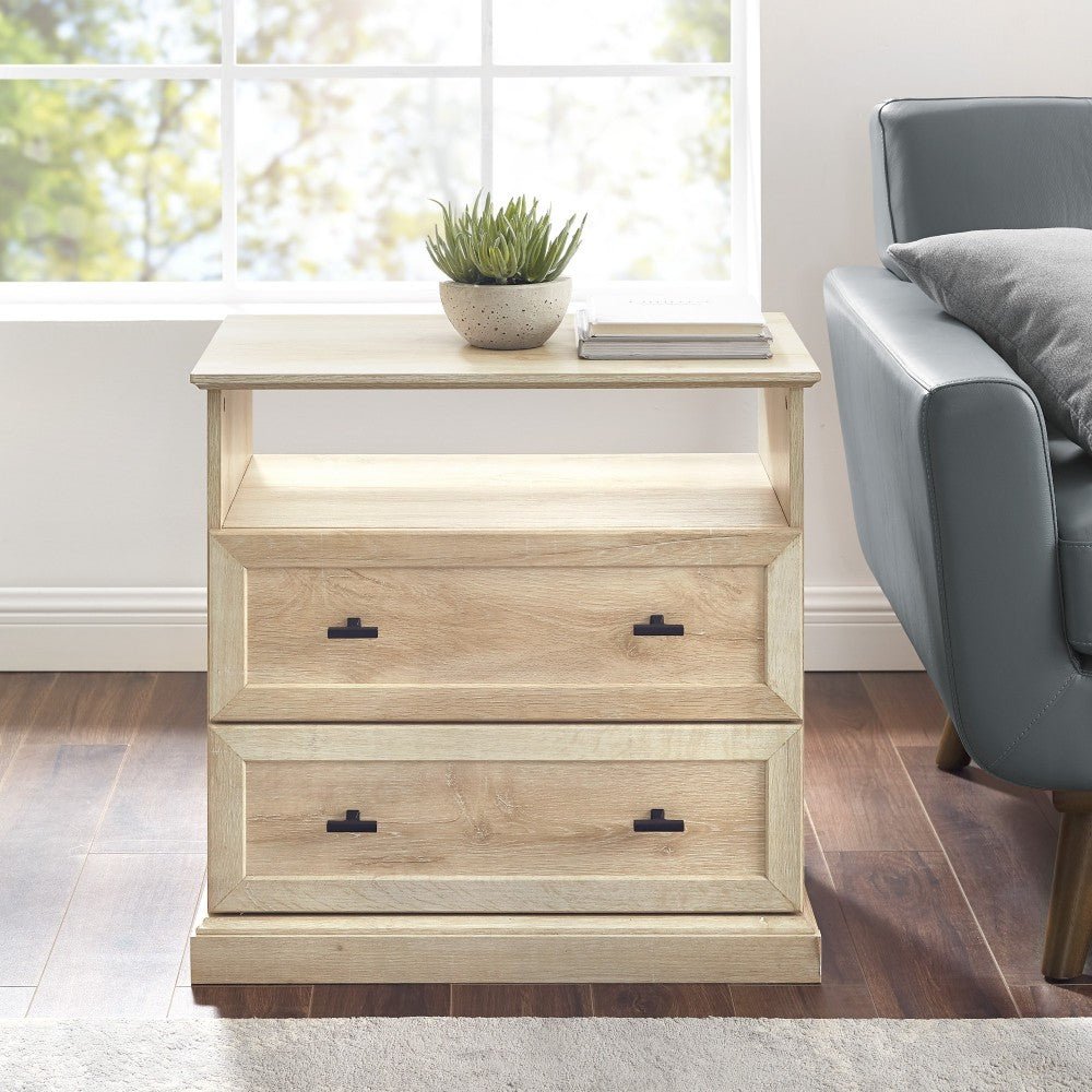 Clyde Classic 2 Drawer Nightstand - White Oak