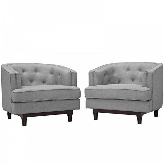 Coast Armchairs Set of 2, Light Gray