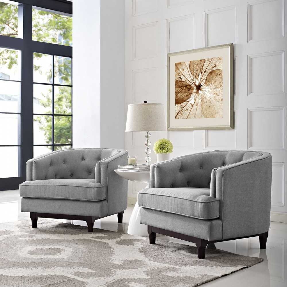 Coast Armchairs Set of 2, Light Gray