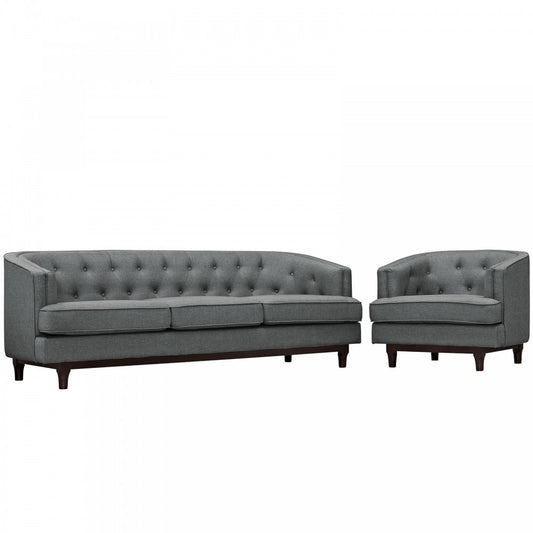 Coast Living Room Set Set of 2, Gray