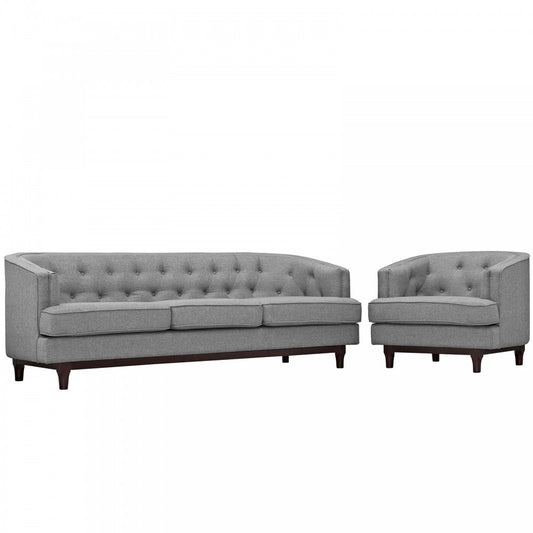 Coast Living Room Set Set of 2, Light Gray