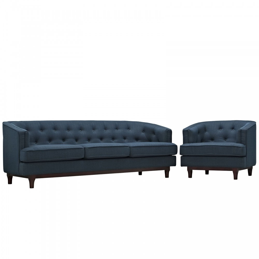 Coast Living Room Set Set of 2, Azure