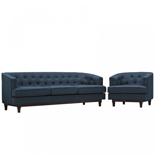 Coast Living Room Set Set of 2, Azure