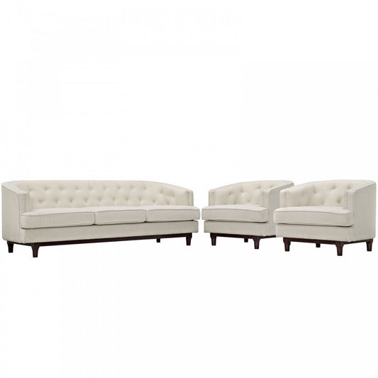Coast Living Room Set Set of 3, Beige