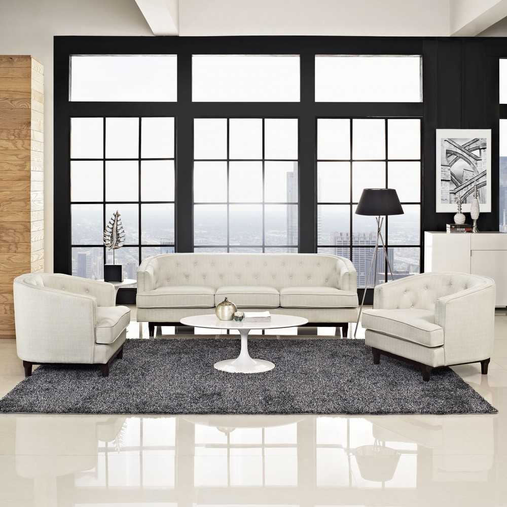 Coast Living Room Set Set of 3, Beige