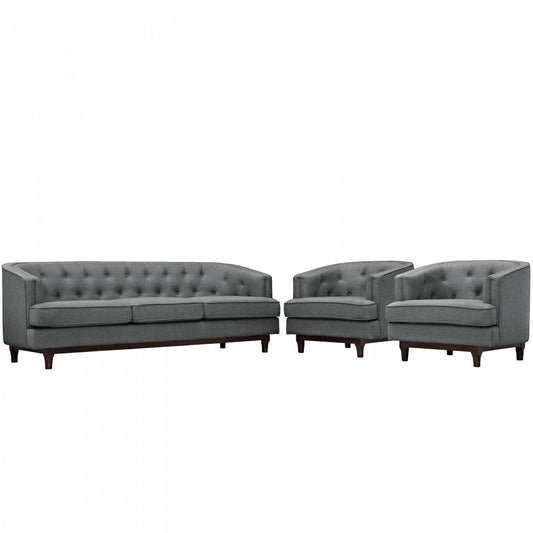 Coast Living Room Set Set of 3, Gray