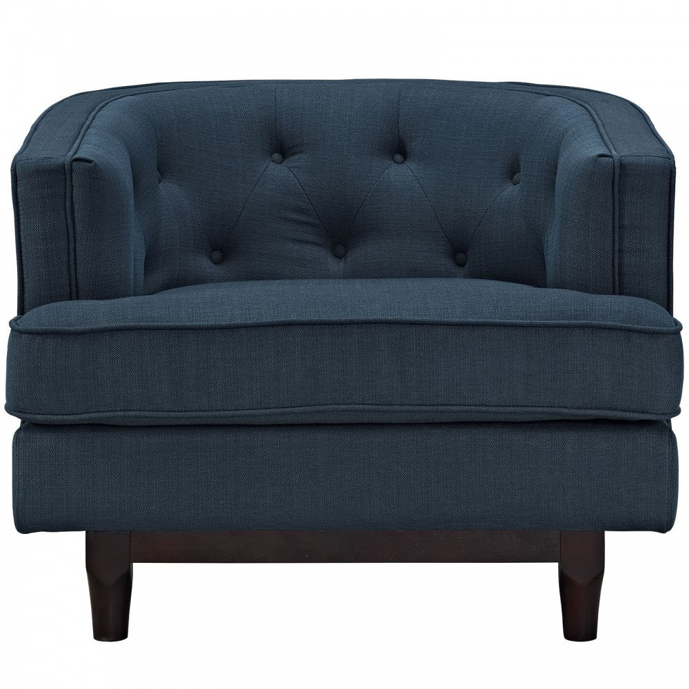 Coast Upholstered Fabric Armchair, Azure