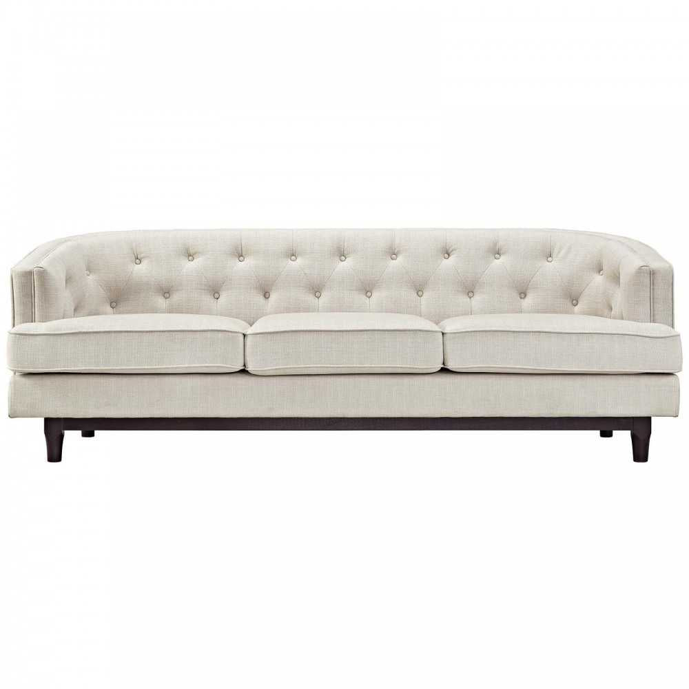 Coast Upholstered Fabric Sofa, Beige