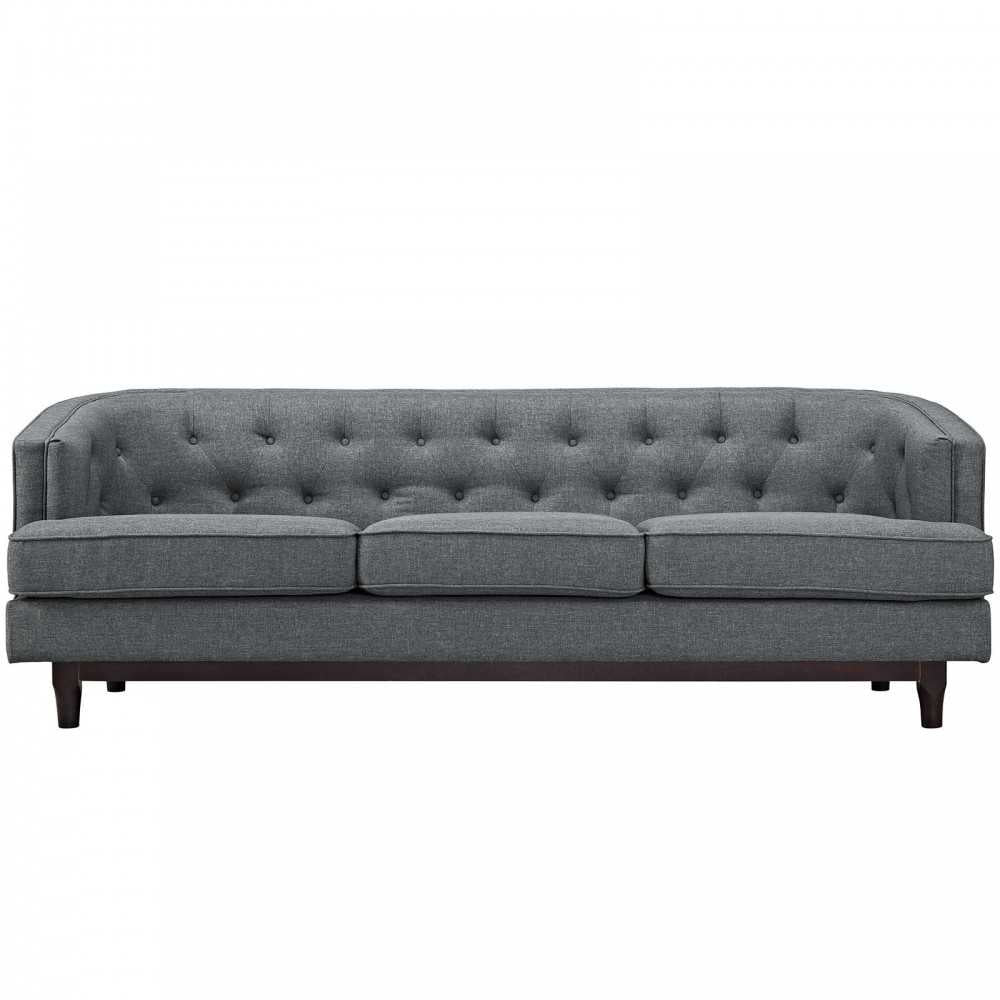 Coast Upholstered Fabric Sofa, Gray