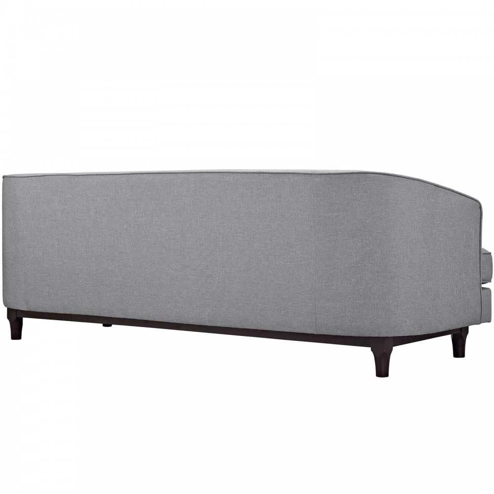 Coast Upholstered Fabric Sofa, Light Gray