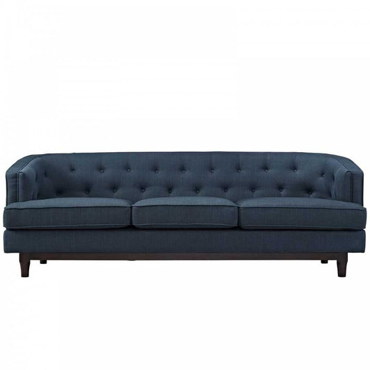 Coast Upholstered Fabric Sofa, Azure