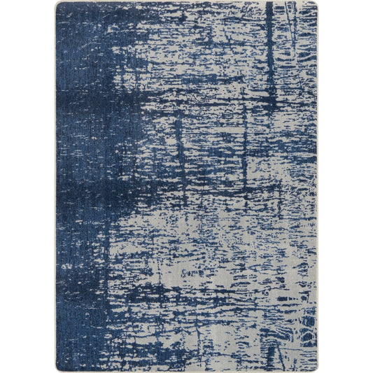 Coastal Canvas 7'8" x 10'9" area rug in color High Tide