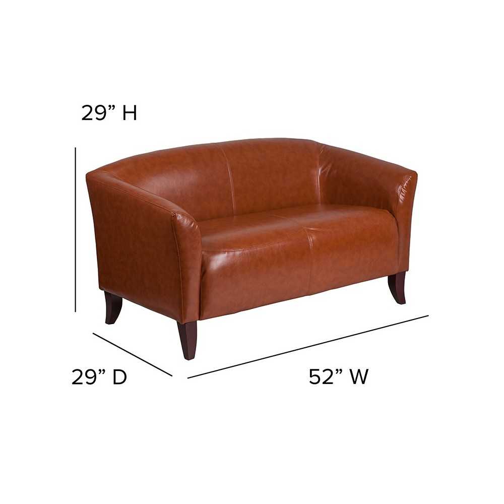 Cognac LeatherSoft Loveseat