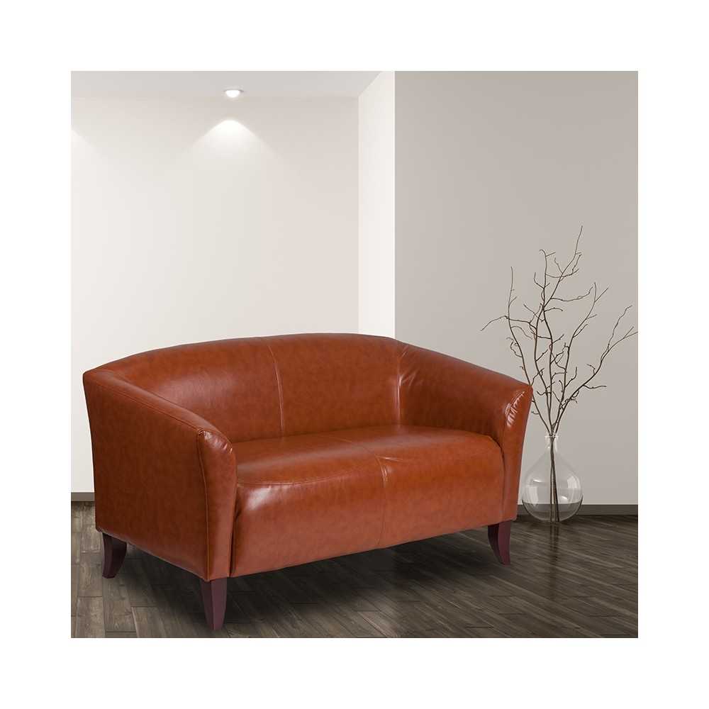 Cognac LeatherSoft Loveseat