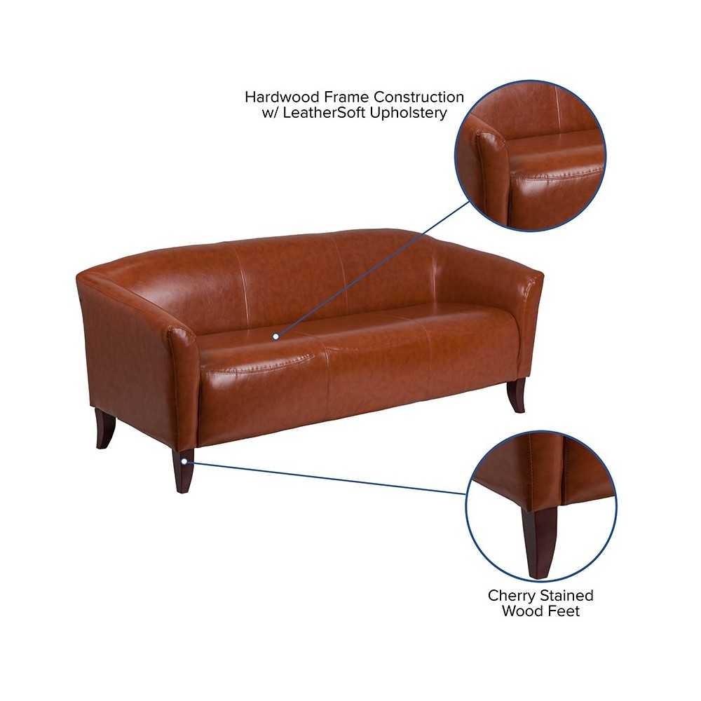 Cognac LeatherSoft Sofa