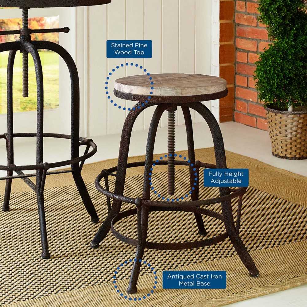 Collect Bar Stool Set of 2, Brown