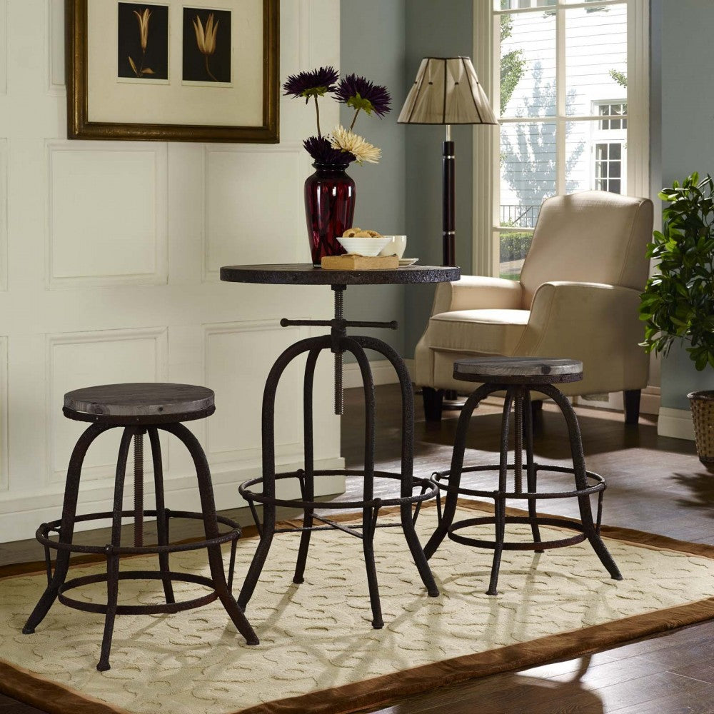 Collect Bar Stool Set of 2, Brown