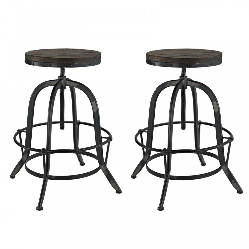 Collect Bar Stool Set of 2, Black