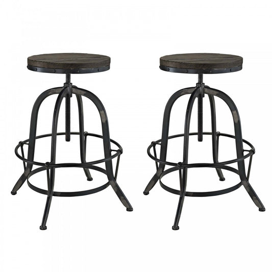 Collect Bar Stool Set of 2, Black