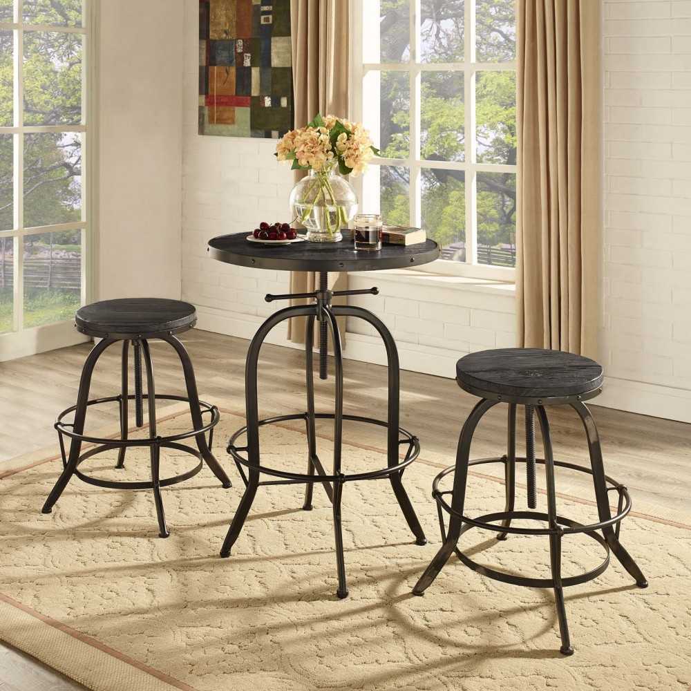 Collect Bar Stool Set of 2, Black