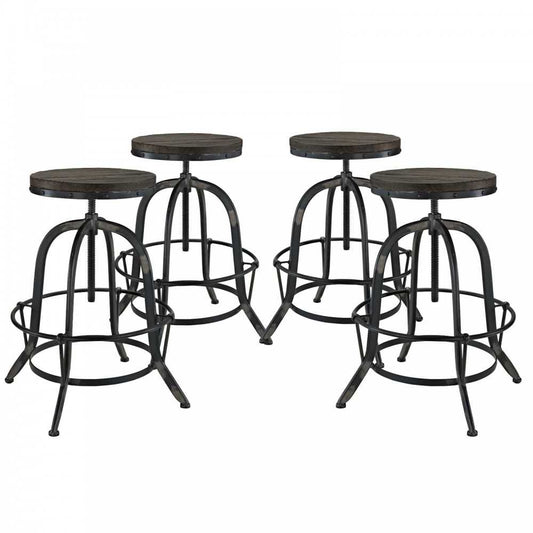 Collect Bar Stool Set of 4, Black