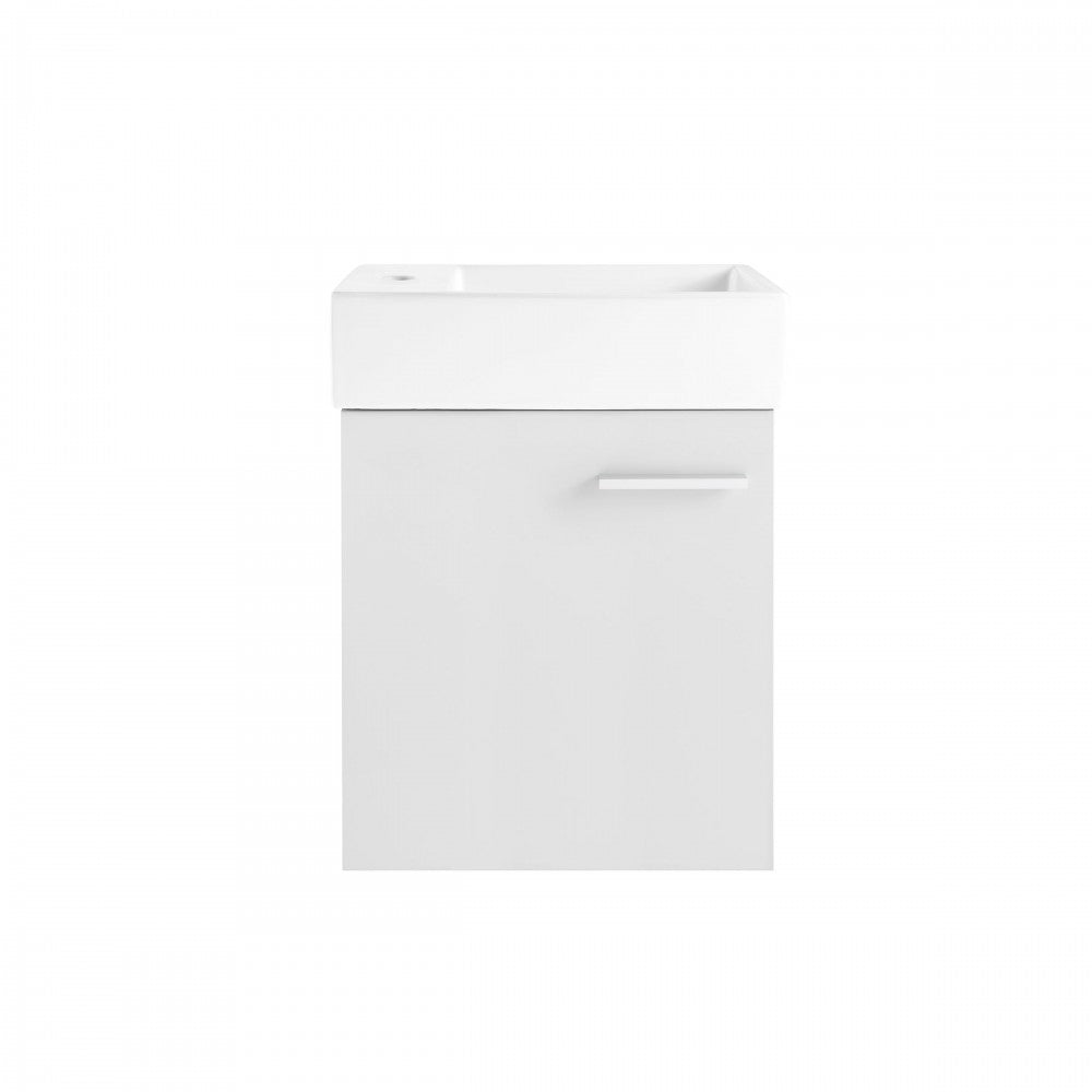 Colmer 18 Single, White, One Cabinet, Bathroom Vanity