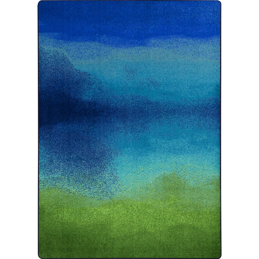 Colorwash 5'4" x 7'8" area rug in color Marine