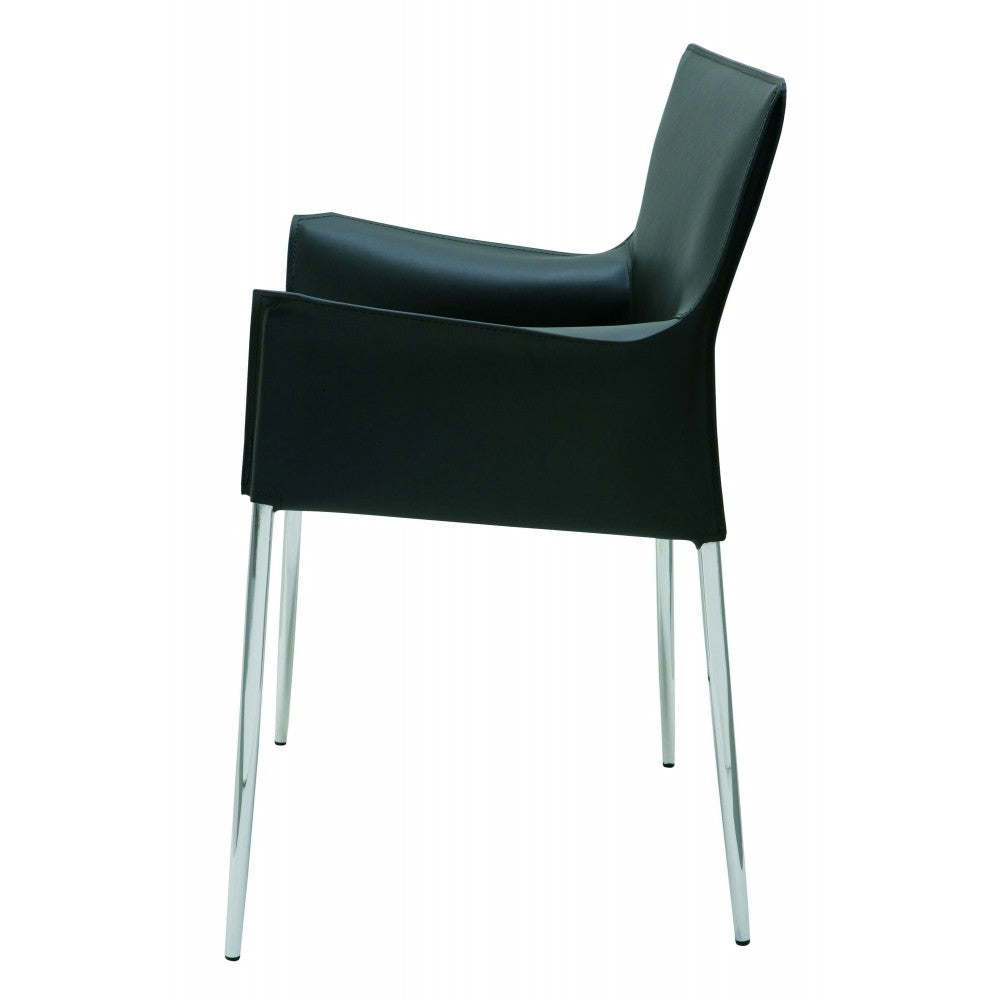 Colter Black Leather Dining Chair, HGAR398