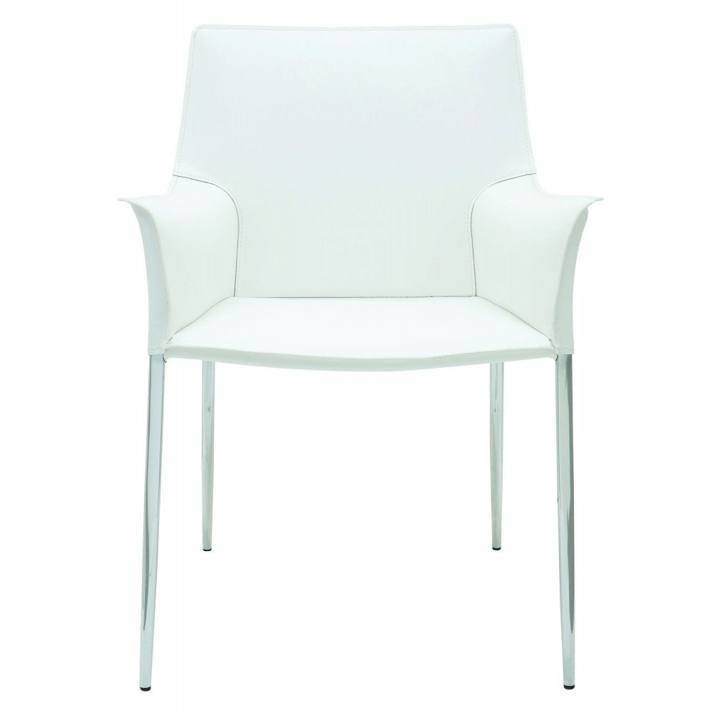 Colter White Leather Dining Chair, HGAR399