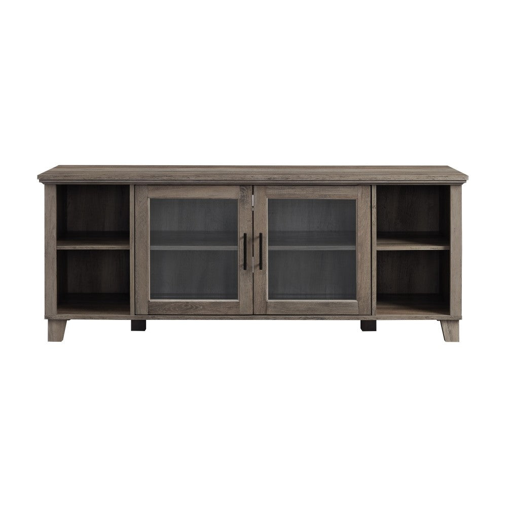 Columbus 58" TV Stand with Middle Doors - Gray Wash